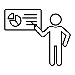 Vector Presentation Outline Icon Design