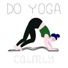 Do yoga calmly isolated. Human made mistake while training