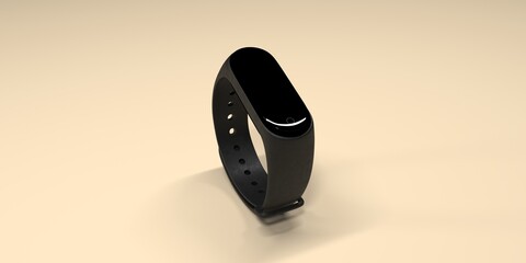  3d render of fitness bracelet