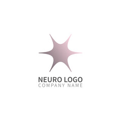 Obraz premium Abstract neuron logo design isolated on a white background.