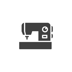 Sewing machine vector icon. filled flat sign for mobile concept and web design. Electrical sewing machine glyph icon. Symbol, logo illustration. Vector graphics