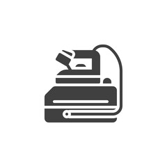 Tailoring iron vector icon. filled flat sign for mobile concept and web design. Electrical iron glyph icon. Symbol, logo illustration. Vector graphics