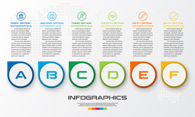 Timeline infographic template,Business concept with 6 options,Vector illustration.