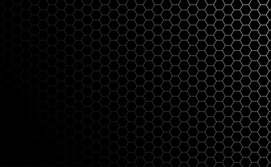 Hexagon bee hive pattern seamless dark background vector.