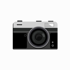 Retro Camera Vector Icon Isolated