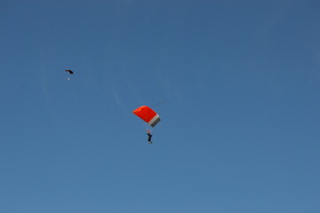 paragliding in the sky