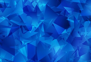 Light BLUE vector abstract polygonal pattern.