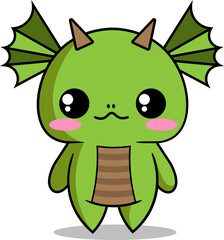 Cute sea monster. Vector illustration