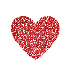 Red Glitter Heart - Love Symbol