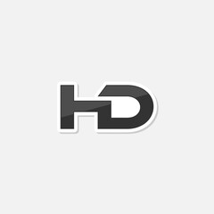 HD Letter Linked Logo Sticker