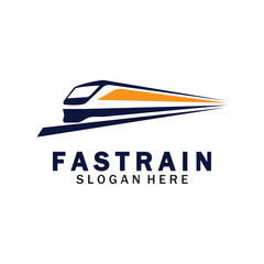 Train logo vector illustration design.fast train logo.High speed train illustration logo-vector illustration