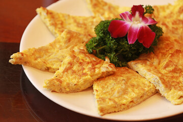 Fried eggs with noodles fish, Chinese characteristic
