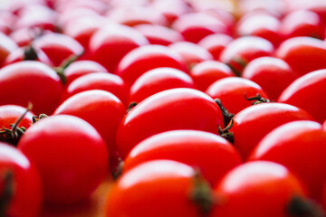 Red ripe organic tomato background