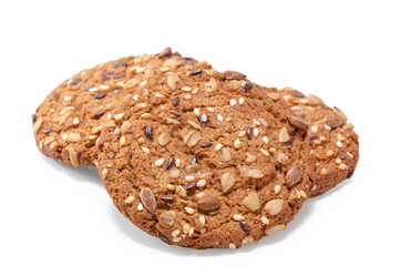 oatmeal cookies sprinkled with cereal grains