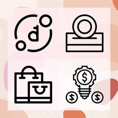 Simple set of subcommittee related lineal icons