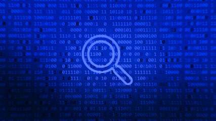 Magnifying Glass searching code. Big data - Binary data search.