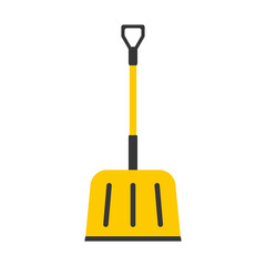 vector image of snow shovel on white isolate