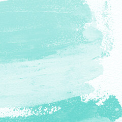 Modern contemporary acrylic background. Aqua texture made with a palette knife. Abstract painting on paper. Mess on the canvas.