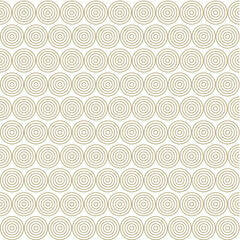 Abstract seamless geometric pattern with circles on white background