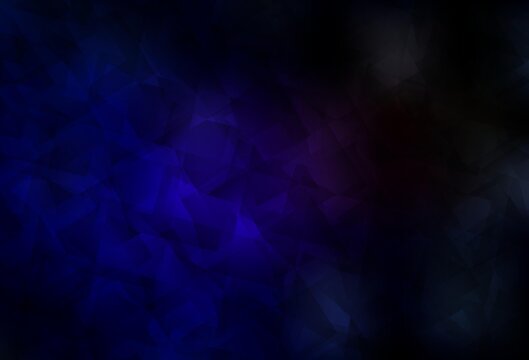 Dark Blue, Red vector polygon abstract backdrop.