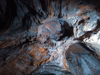 Cave, texture of the stone