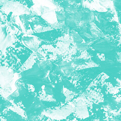 Modern contemporary acrylic background. Aqua texture made with a palette knife. Abstract painting on paper. Mess on the canvas.