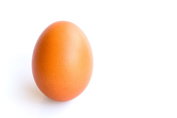 Chicken egg isolated on white background