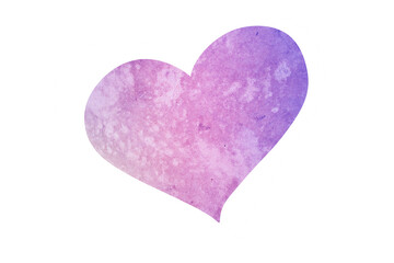 pink and purple abstract heart isolated on white background