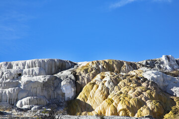 Calcareous formations travertine
