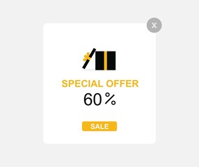 design about special offer pop up illustration