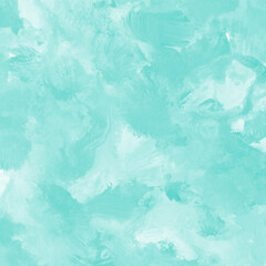 Modern contemporary acrylic background. Aqua texture made with a palette knife. Abstract painting on paper. Mess on the canvas.