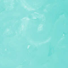 Modern contemporary acrylic background. Aqua texture made with a palette knife. Abstract painting on paper. Mess on the canvas.