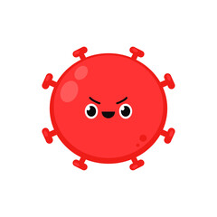 Bacteria character vector. free space for text.  Virus character design.