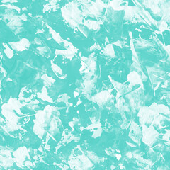 Modern contemporary acrylic background. Aqua texture made with a palette knife. Abstract painting on paper. Mess on the canvas.