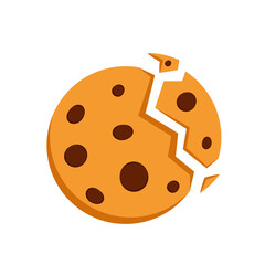 Cookie logo design. Cookie vector on white background.