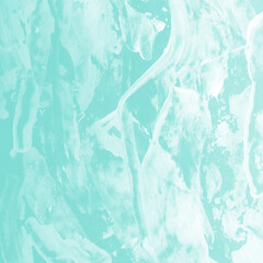 Modern contemporary acrylic background. Aqua texture made with a palette knife. Abstract painting on paper. Mess on the canvas.