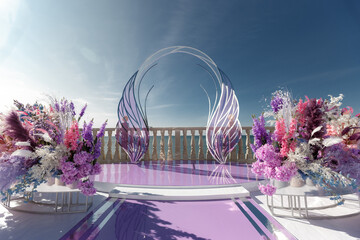 Luxurious wedding ceremony in modern style