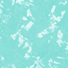 Modern contemporary acrylic background. Aqua texture made with a palette knife. Abstract painting on paper. Mess on the canvas.