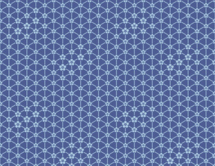Japanese Circle Flower Diamond Vector Seamless Pattern