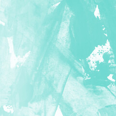 Modern contemporary acrylic background. Aqua texture made with a palette knife. Abstract painting on paper. Mess on the canvas.