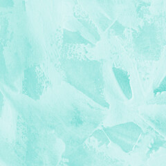 Modern contemporary acrylic background. Aqua texture made with a palette knife. Abstract painting on paper. Mess on the canvas.