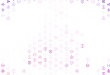 Fototapeta na wymiar Light Purple vector texture with colored snowflakes.