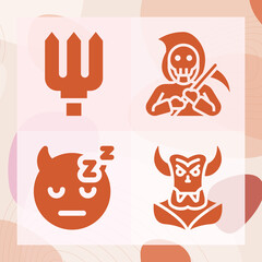 Simple set of trouble maker related filled icons