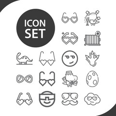 Fototapeta premium Simple set of low temperature related lineal icons.