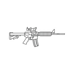 Gun icon. Weapon sign. Vector illustration