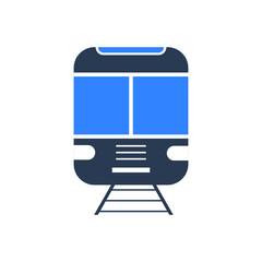 Train icon. train line, train schedule icon with vector illustration and flat style.