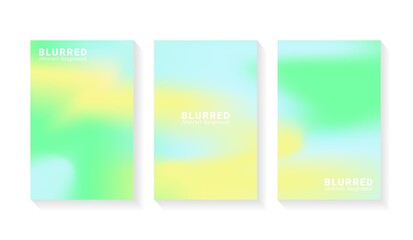Set of soft cloud background in pastel colorful gradation. Modern blurred background. Vector EPS.10
