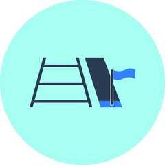 Train icon. train line, train schedule icon with vector illustration and flat style.