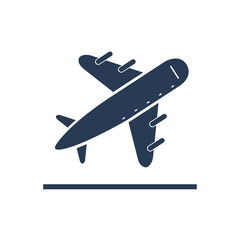 Airplane icon. Plane, rocket, plane icon. airplane up and down, landing and flying icon with vector illustration and flat style.