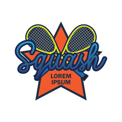 Fototapeta premium squash logo with text space for your slogan tag line, vector illustration